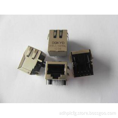 10/100Base Tab Down Transformer RJ45, DIP 90 degree 8P8C RJ
